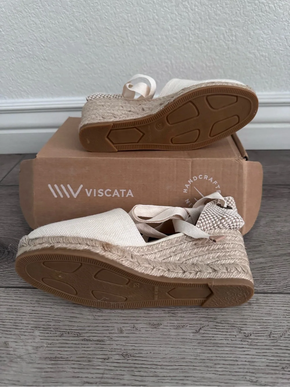 Viscata Barcelona Women's Cream Embroidered Espadrilles